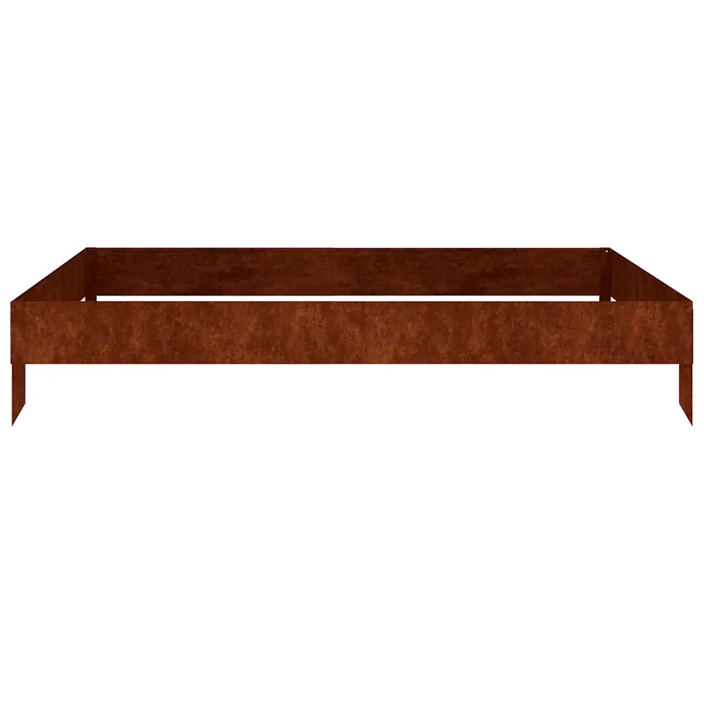 Fioriera | Cassetta per fiori | Vaso Rialzata da Giardino 100x100x18,5 cm in Acciaio Corten