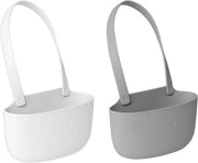 Sistema di sostegno per asciugatrice a muro 2 pezzi - sostegni per asciugatrice, contenitore per asciugamani, sostegno per asciugatrice - mantieni l'ordine in cucina (grigio + bianco) sostegno per asciugatrice, goletta magnetica