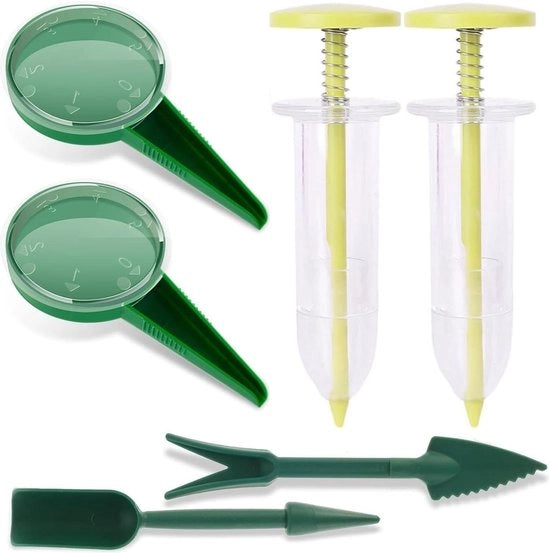 Mini Trattore per Giardinaggio 2 STKS Dispensatore di Semi Manuale Trattore per Giardino Semi per Tutti i Tipi di Coltivazione