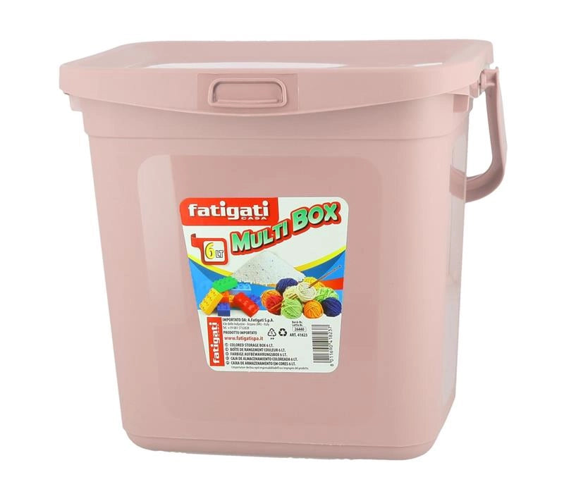 MULTIBOX IN PALSTICA CON TAPPO RICHIUDIBILE E MANIGLIA  6 LT COLI ASSORTITI