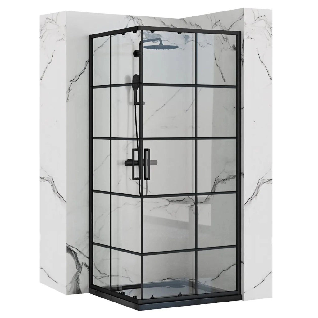 Cabina Doccia Rea Concept Black 90x90 senza piatto doccia