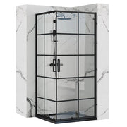 Cabina Doccia Rea Concept Black 90x90 senza piatto doccia