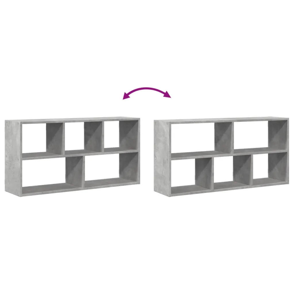 vidaXL Scaffale a Muro Grigio Cemento 100x25x50 cm Legno Multistrato