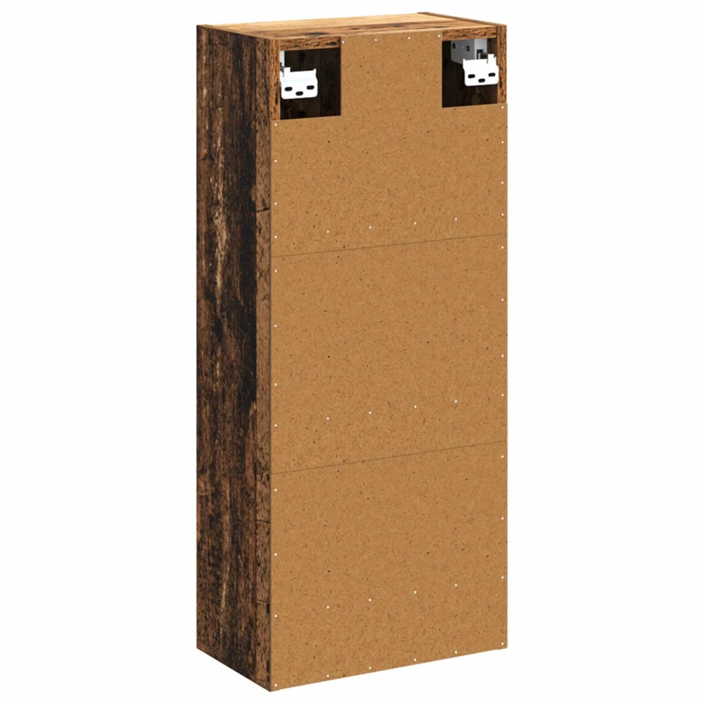Mobile lavabo da parete Legno antico 35 x 20 x 81 cm