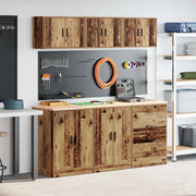 Armadi da Garage 6 pz Legno Antico in Legno Multistrato 3328348