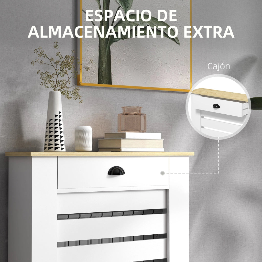 Mobile copriradiatore con cassetto ¨C Minimal ¨C Bianco 78x19x95,5 cm
