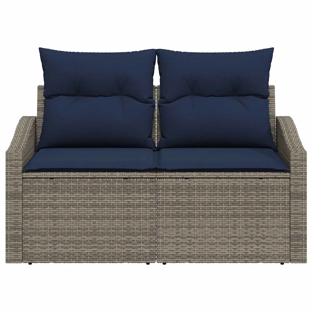 Divano da giardino Grigio 123 x 62 x 69cm polyrattan 42006789
