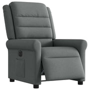Poltrona | Sedia Relax Elettrica Reclinabile Grigio Scuro in Tessuto