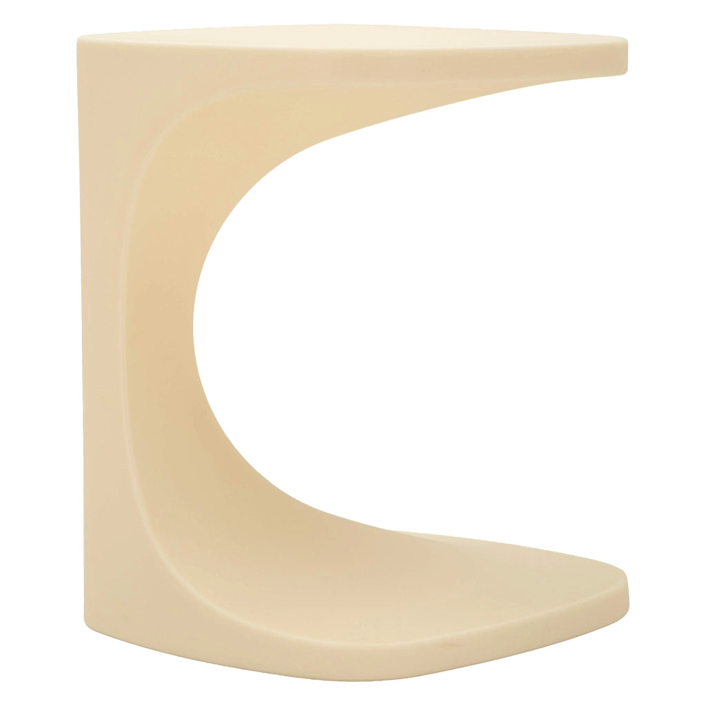 Bagan, Tavolino da Salotto Adatto per Indoor/outdoor, 44x54x44h cm Bianco Crema