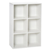 Libreria 3 Livelli con 6 Cubi ¨C Xylo ¨C Legno Bianco 65,5x30x97,5 cm
