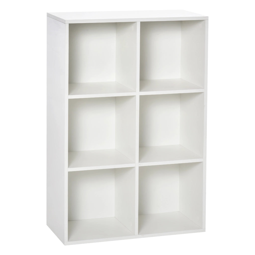 Libreria 3 Livelli con 6 Cubi ¨C Xylo ¨C Legno Bianco 65,5x30x97,5 cm