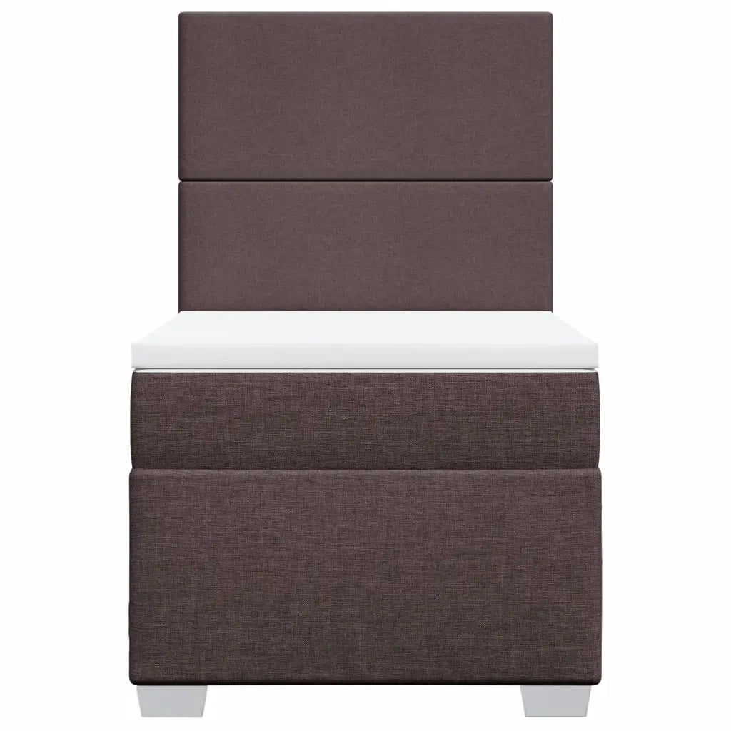 Giroletto a Molle con Materasso Marrone Scuro 80x200 cm Tessuto 3290311