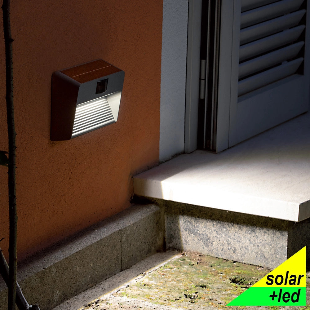 VARCO GRAFITE Segnapasso Solare LED da Parete IP54 99127 Sovil