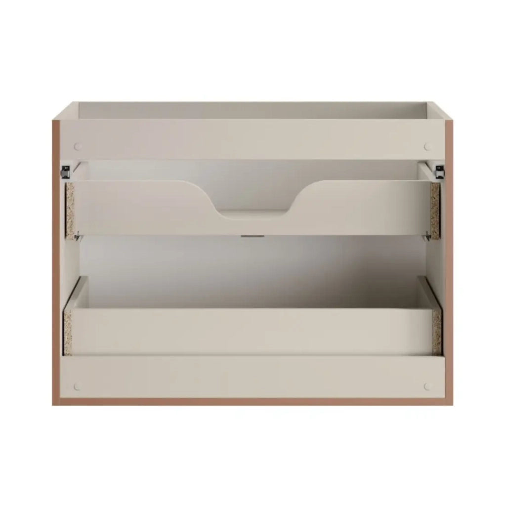 Set da bagno BRAZZA: mobile sottolavabo con cassetti 80cm + piano per lavabo effetto legno