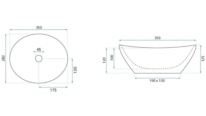 Lavabo Da Appoggio Rea Sofia Mini Grigio