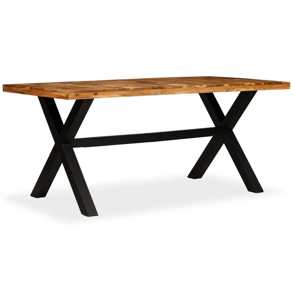 Tavolo da Pranzo Legno Massello di Acacia e Mango 180x90x76 cm 245640