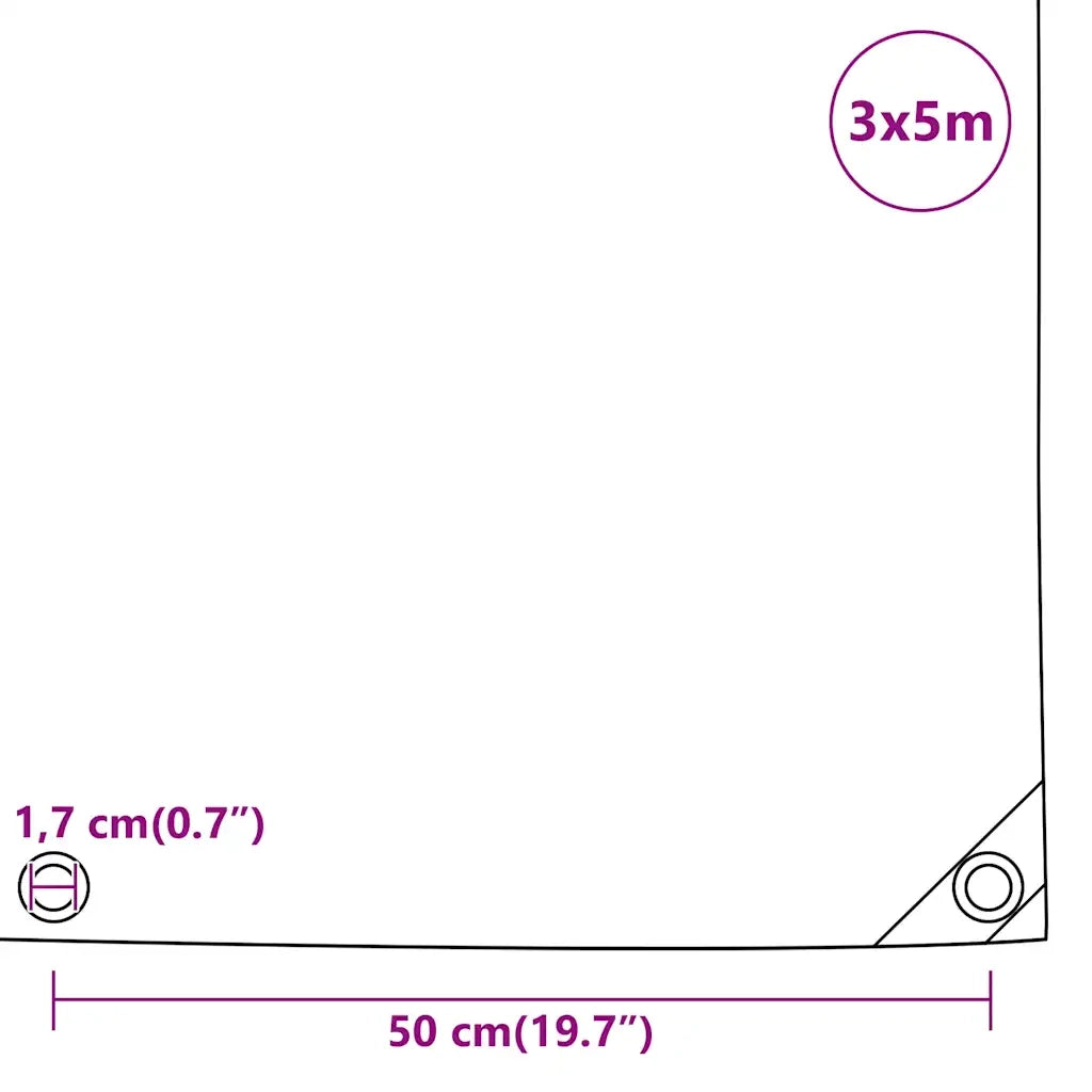 Telone Antracite 3x5 m 650 g/m² 156085