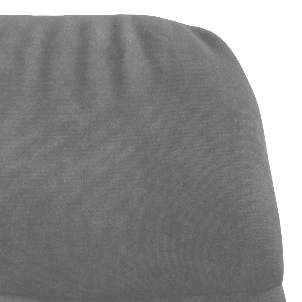 Sedia Relax Grigio Scuro in Velluto 4102611