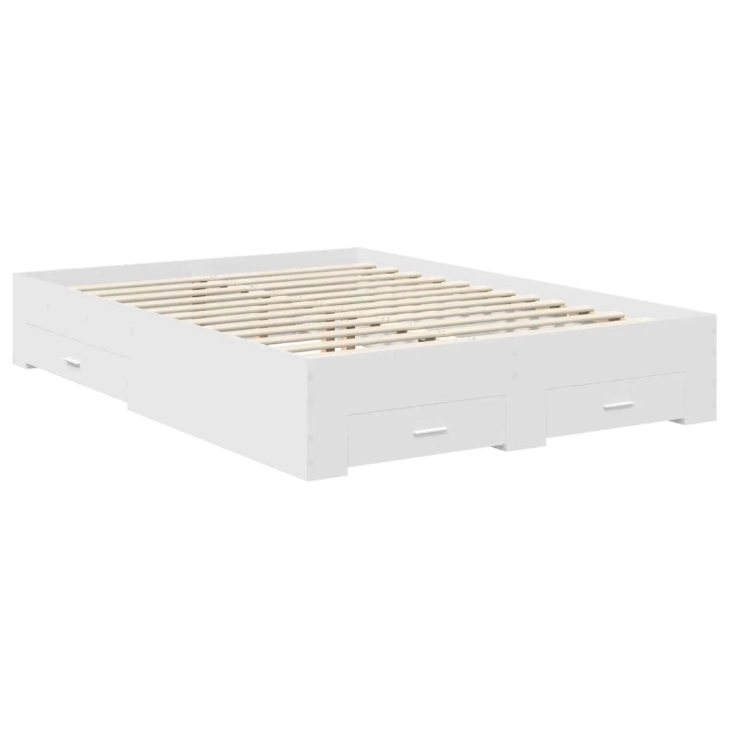 Struttura del letto Bianco 160 x 200 cm Legno multistrato 3411280