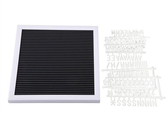 Lettera Personalizzabile per Muro - Creativo - Nero/Bianco - Rimovibile - Montaggio sulla Parete - Incluso Alfabeto/Numeri - Materiale di Alta Qualità - Tabella Personalizzabile