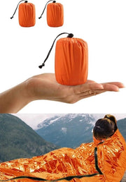 Kit di Emergenza - Kit di Sopravvivenza - Sacco da Sopravvivenza - Pacchetto di Emergenza - Sacco da Sonno di Emergenza - Sacco da Soggiorno di Sopravvivenza - Flauto di Segnalazione - Coperta di Emergenza