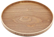 Piatto di Servizio in Legno Rond 33cm - Antiscivolo - Sostenibile - Disegno Unico