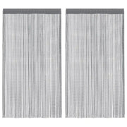 Tende a fili 2 pz Antracite 140x250 cm