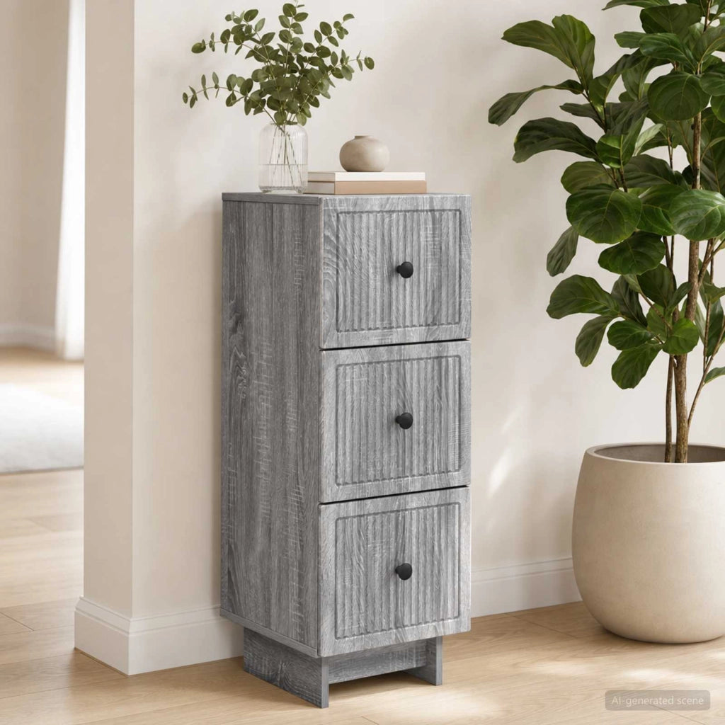 Mobile con Cassetti Grigio Sonoma 33 x 34,5 x 90 cm 893931