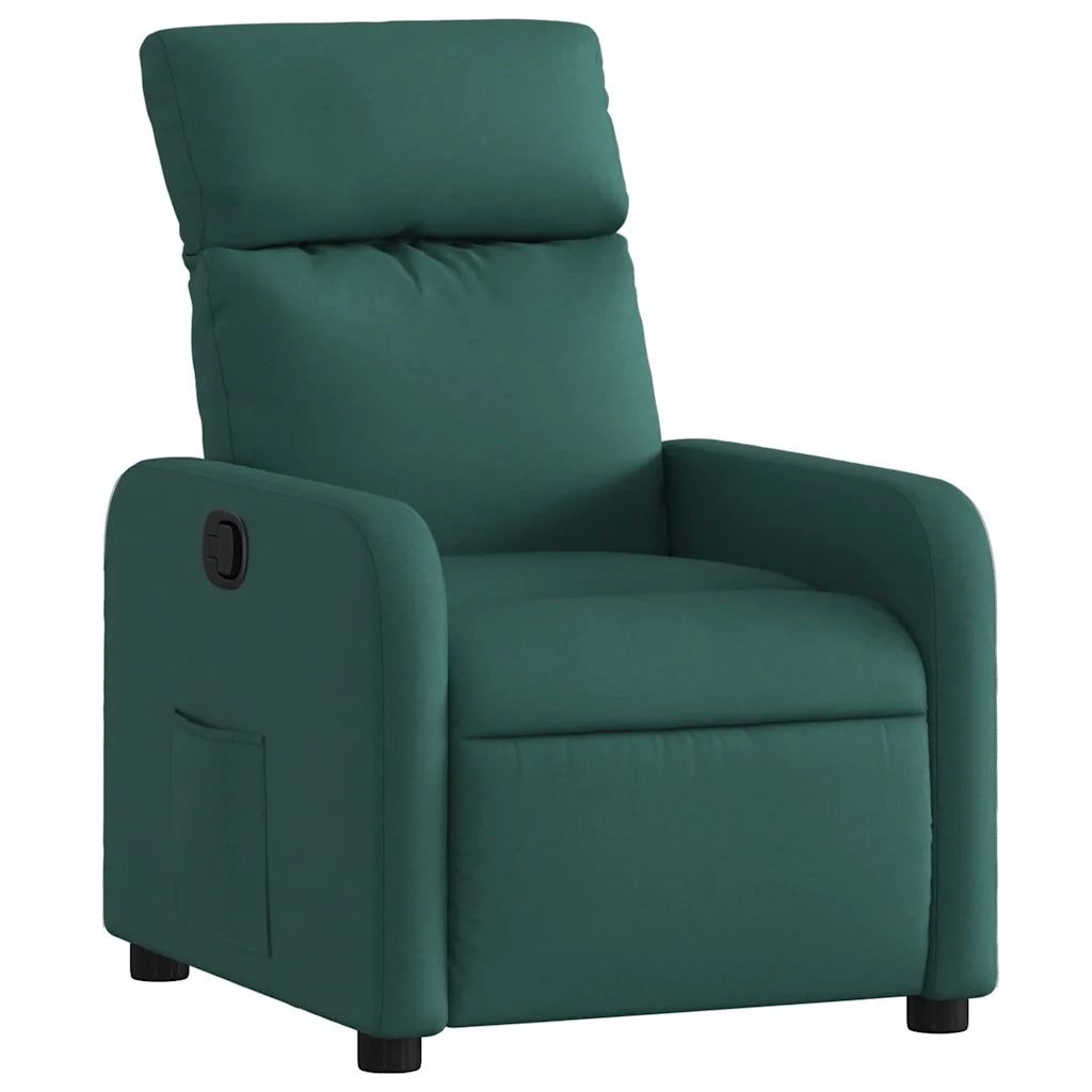 Divano Sedia-Poltrona Reclinabile in Tessuto Verde Scuro 561903