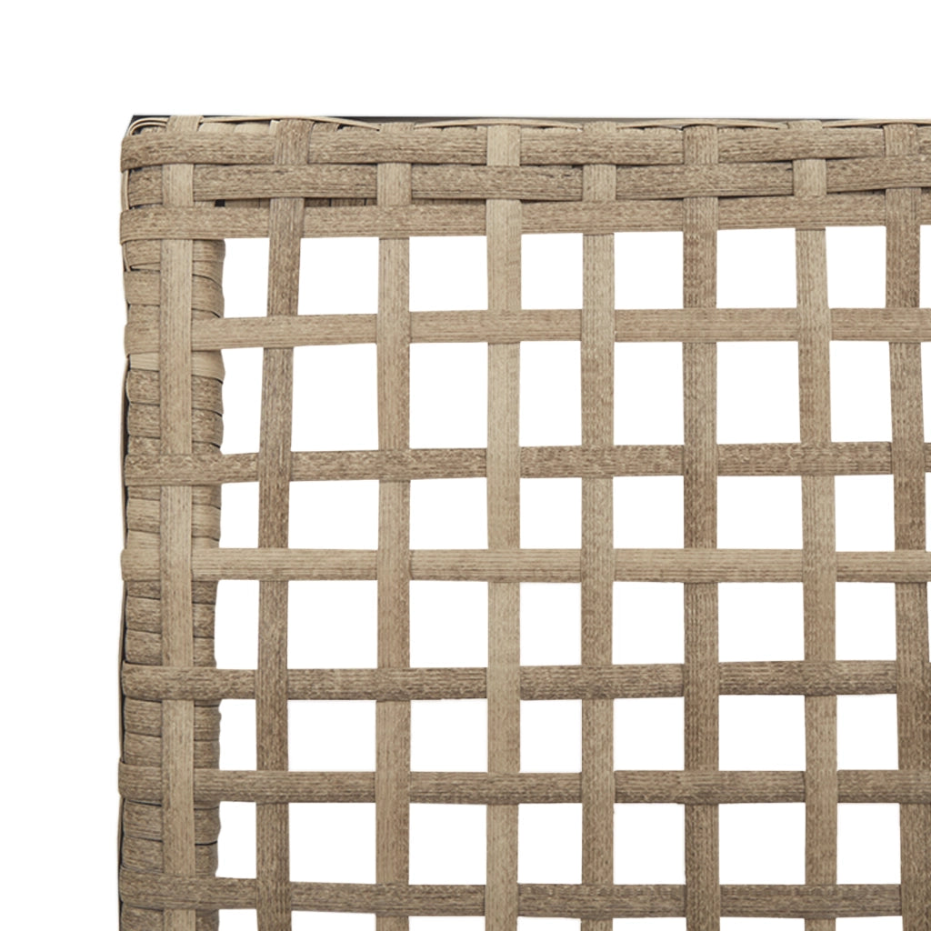 Sedie da giardino  2 pcs con cuscini Beige Rattan sintetico