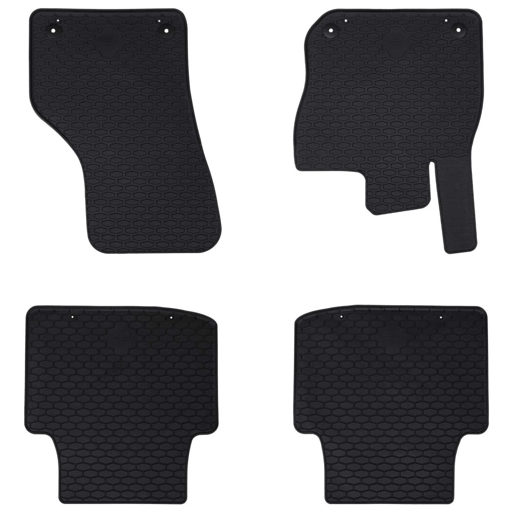 Tappetino per Auto 4 pz Nero Gomma CFW5479342
