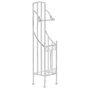 Porta rotoli di carta igienica in metallo 68 cm bianco in stile vintage retrò