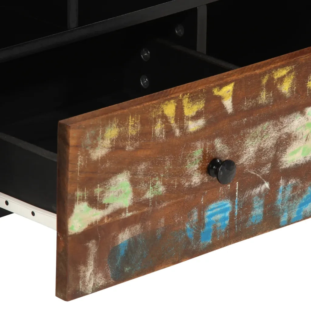 Mobile TV 100x33x46cm Legno Massello Recupero Legno Multistrato 351972