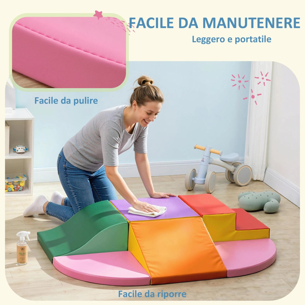 Set Costruzioni Morbide per Bambini 1-3 Anni da 6 Pezzi ¨C zephmum ¨C Multicolore