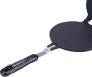 Wafeliera con piastre intercambiabili - Wafeliera PFAS libera - Alluminio - Smalto antiscivolo - Manico lungo - Sicura e duratura per alimenti - Padella per pancake
