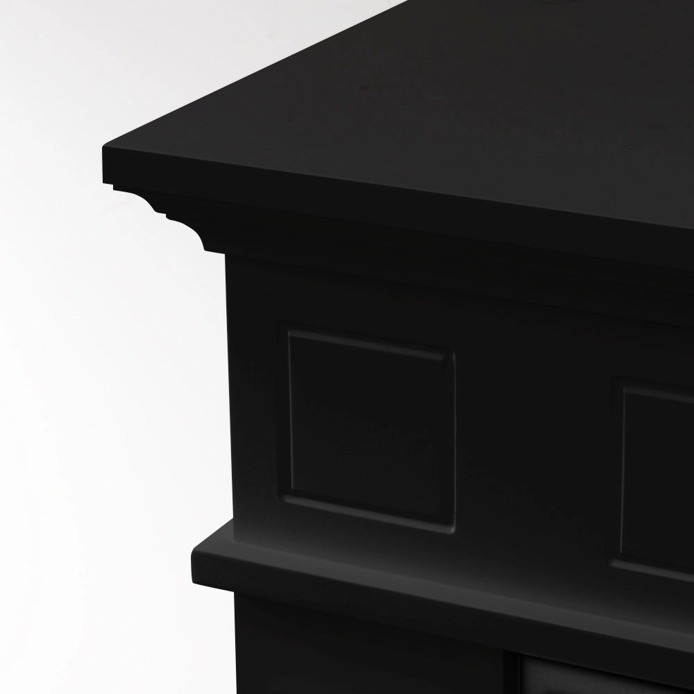 Camino Elettrico da Terra 89,5x90,5x28 cm Jefferson in Legno Nero