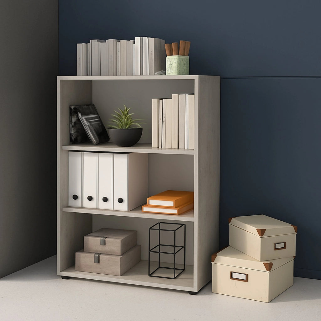Biblioteca Leporano, Libreria 4 Ripiani, 79x34x118h cm Bianco