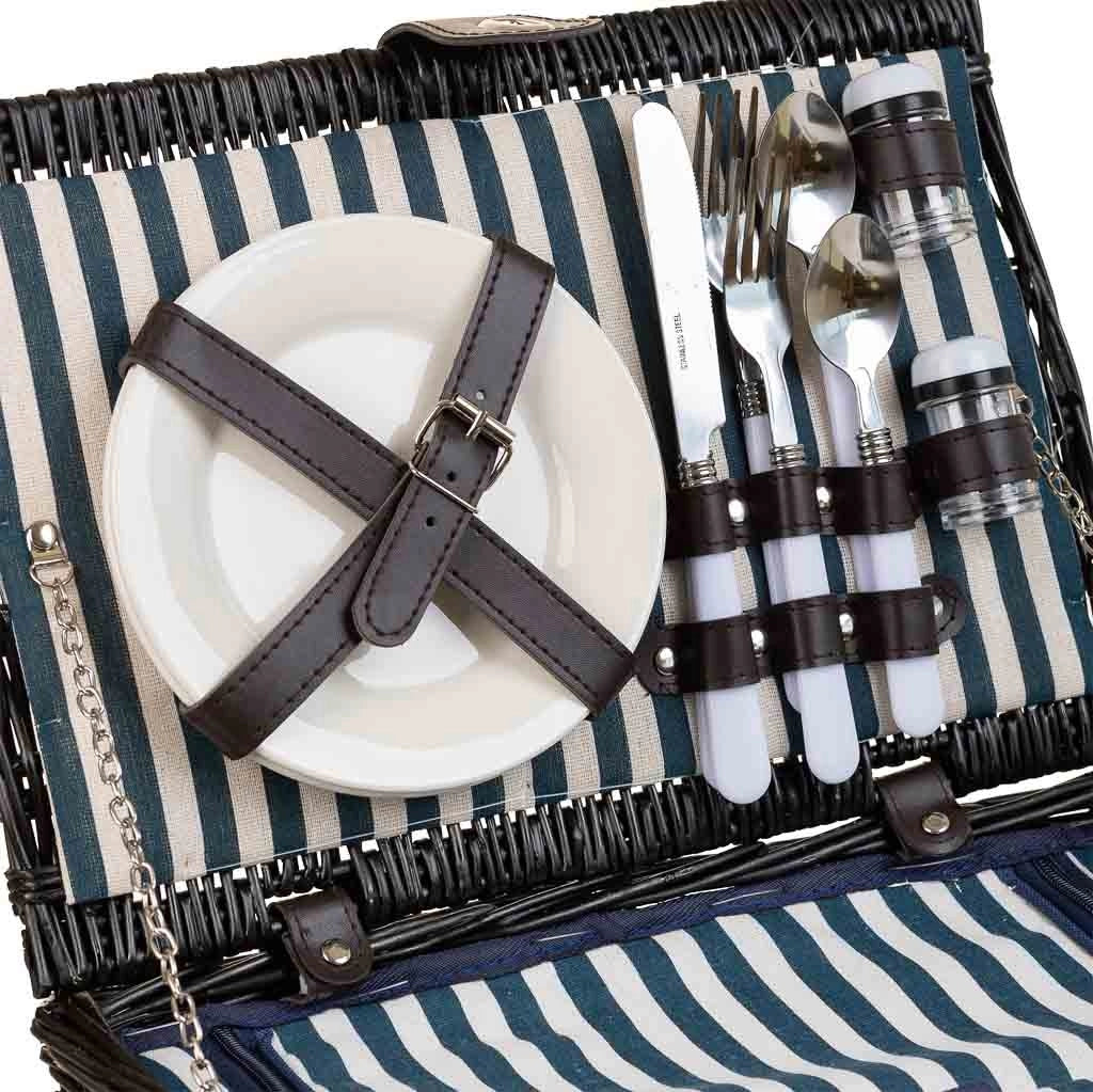 Cestino pic-nic blu 38x26x19h