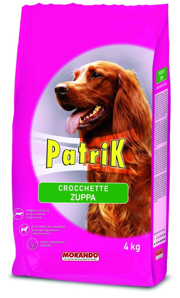 Crocchette per Cani ''Patrik'' Gusto Zuppa con Verdure Kg 4 Morando