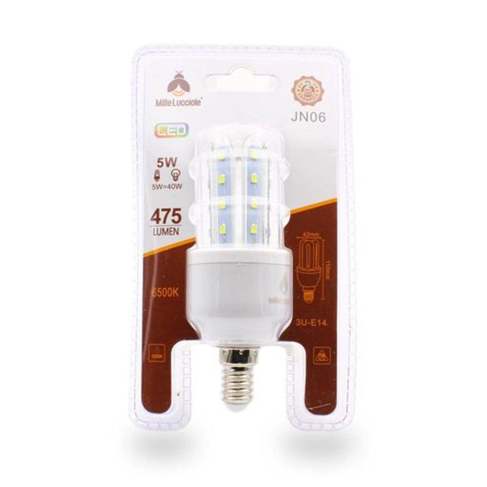 Trade Shop - Lampadina Led E14 5w 3u Jn06 Luce Tubolare Tubo Lineare Luce Fredda 6500k 475lm 87149 -