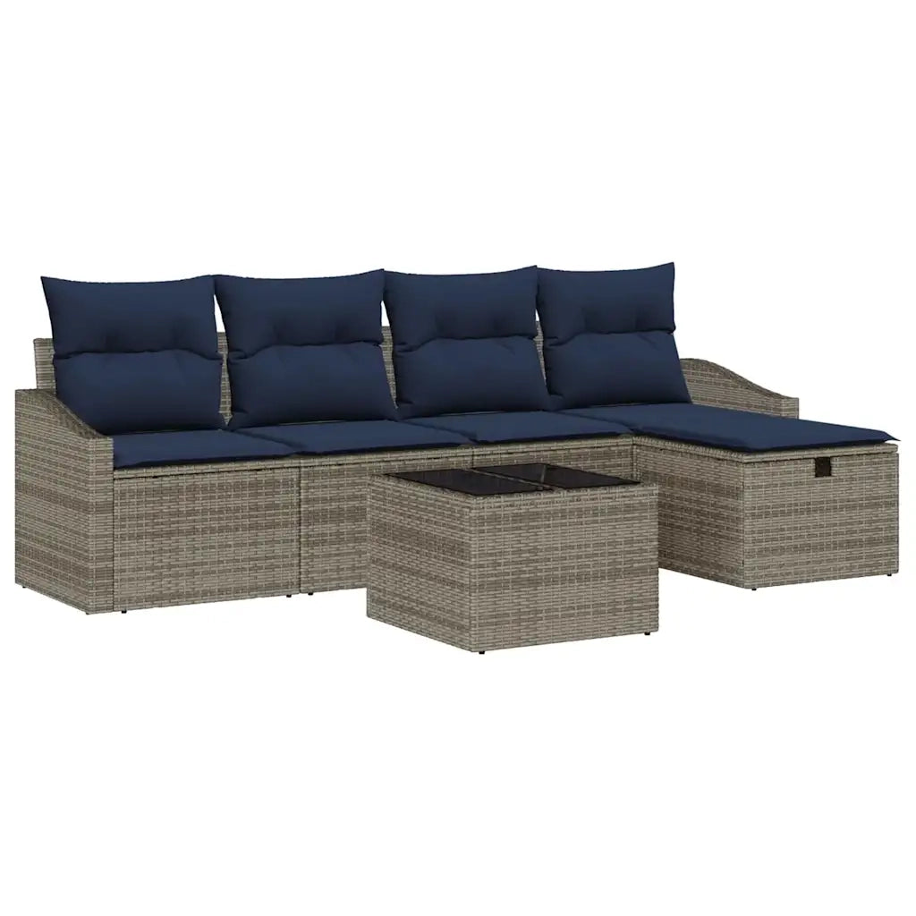 Set di divani con cuscino 5 pcs polyrattan 3360606
