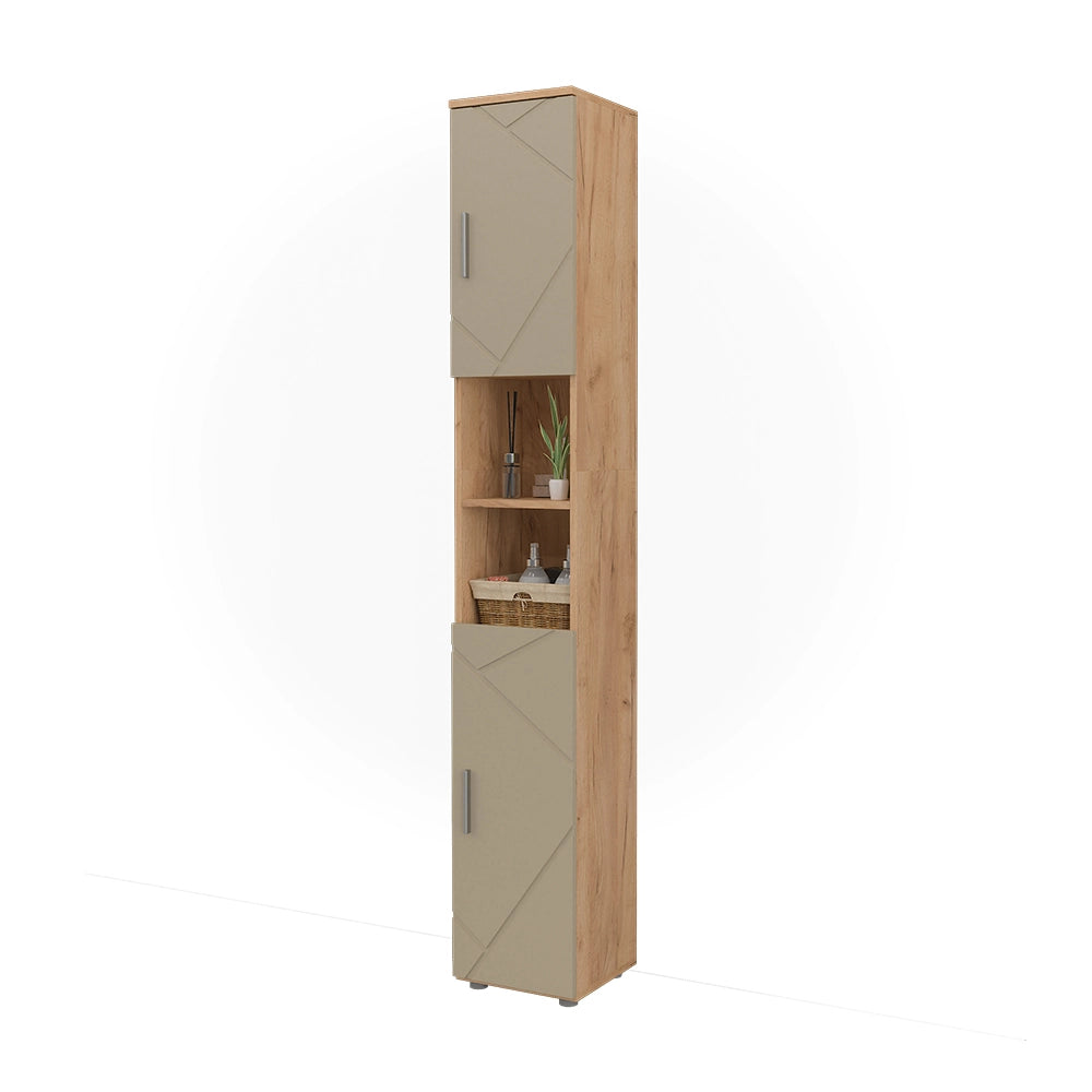 Vicco Armadio per il bagno Quercia dorata 30 x 192 cm