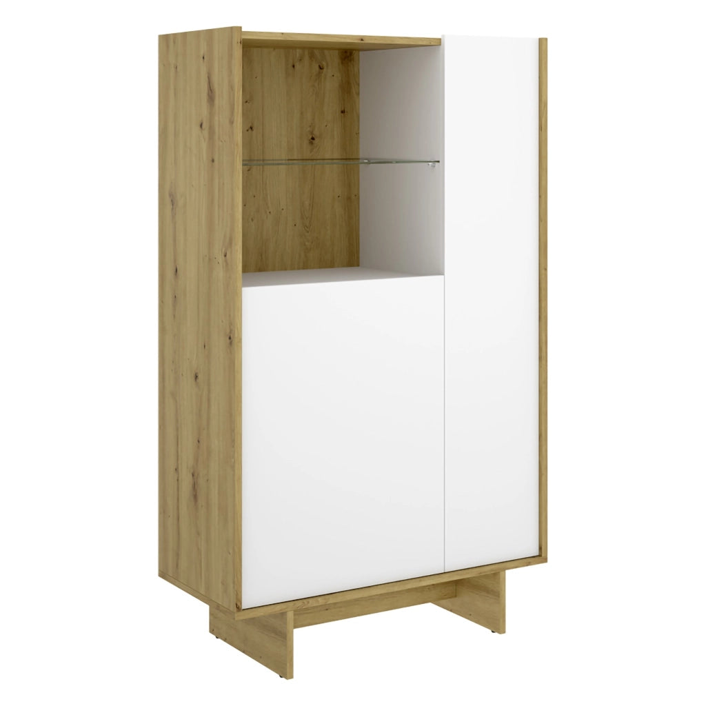 Madia Edgewood, Credenza 4 Ripiani, 30x81x138h cm Bianco