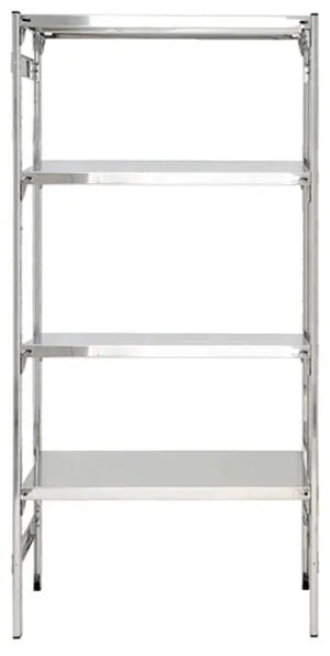 Scaffalatura in acciaio inox con piani ad incastro per prodotti alimentari cm. 70x40x200h