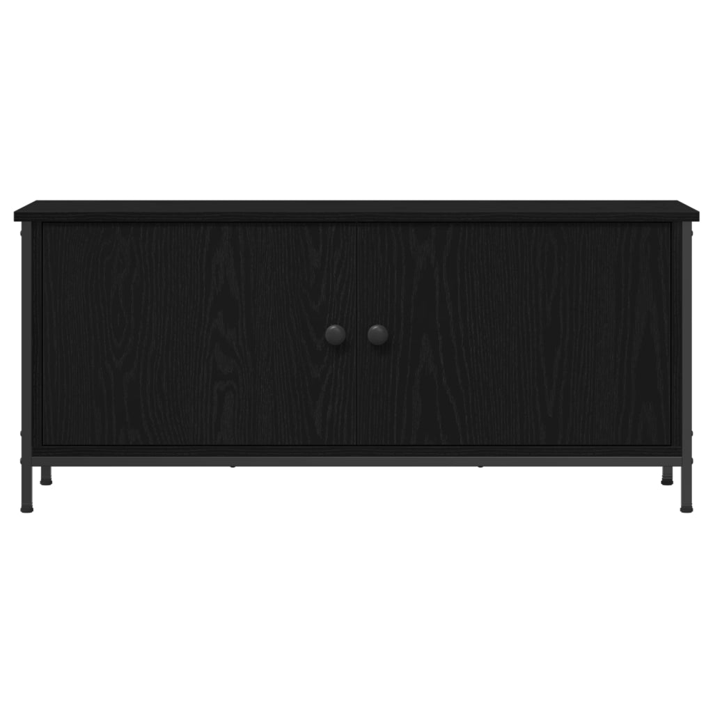 TV Stand in Rovere Nero Rovere Nero Truciolato, Metallo