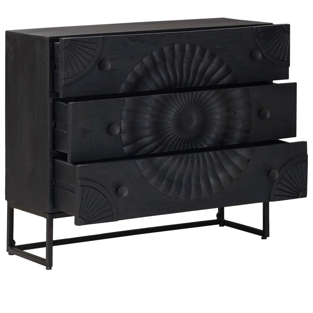 Mobile con Cassetti con cassetto Nero 75 x 30 x 65 cm CFW2520293