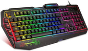 Gaming - Tastiera QWERTY K900 - Nuova - 105 tasti semi-mecanici - Illuminazione di sfondo LED 9 modi tra cui 1 personalizzabile - 19 tasti anti-tappeto, tastiera per gamer
