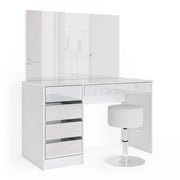Vicco Tavolo da toeletta Bianco 55 cm con sgabello