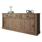 Madia Malonno, Credenza 2 Ripiani, 220x50x95h cm Marrone Noce