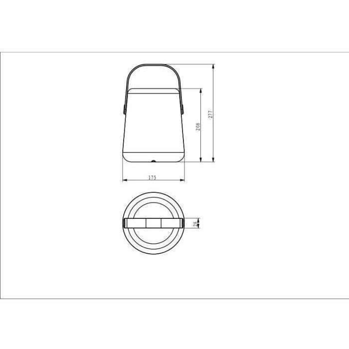Lanterna portatile ricaricabile GALIX G4420 - USB 9 LED - Bianco caldo